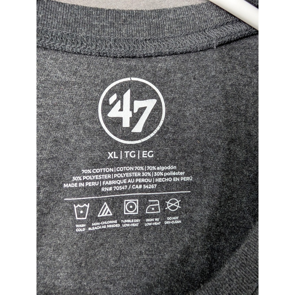 47 Brand Los Angeles Lakers We Love LA T-Shirt Mens XL Gray NBA Basketball - Picture 2 of 5